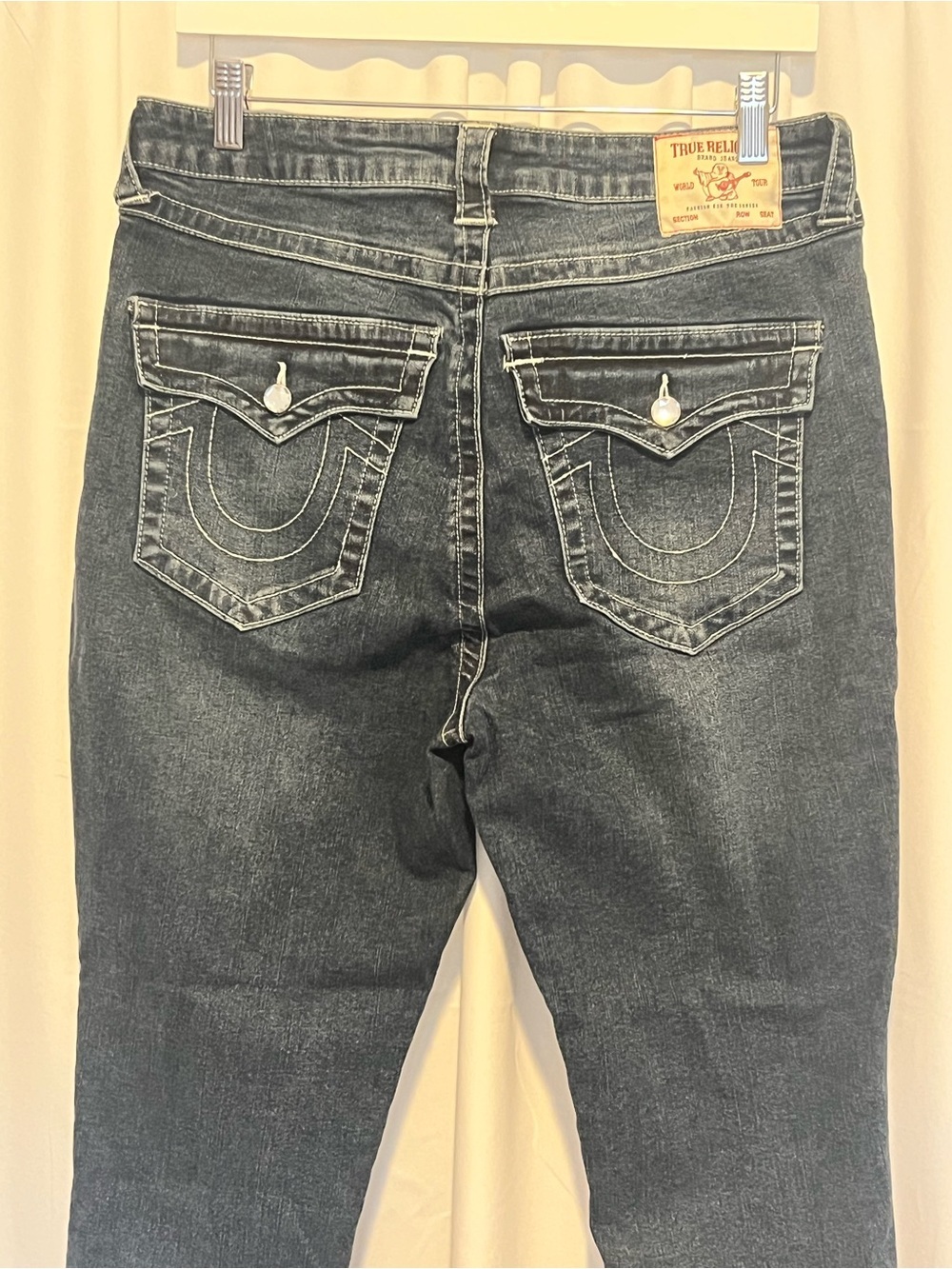 True Religion Jennie Curvy Crystal High Waist Super Skinny Sz 32 Color Contera - Picture 7 of 8